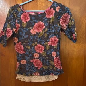 Only Floral Blouse - Pink and Blue